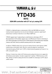 YTD436 datasheet pdf YAMAHA