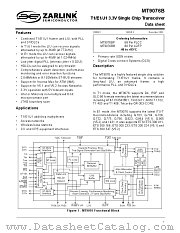 MT9076BB datasheet pdf Zarlink Semiconductor