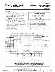 ZL50022QCC datasheet pdf Zarlink Semiconductor