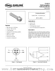 ZL60015TBD datasheet pdf Zarlink Semiconductor