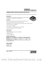 ZXBM2001TA datasheet pdf Zetex Semiconductors