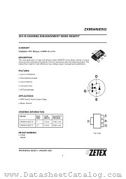 ZXM64N035GTC datasheet pdf Zetex Semiconductors