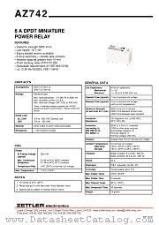 AZ742-2A-12D datasheet pdf ZETTLER electronics
