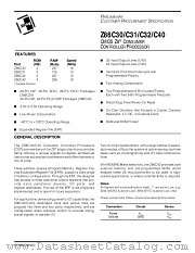 Z86C4016PSC datasheet pdf Zilog