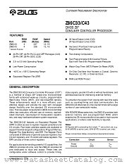 Z86C4312FEC datasheet pdf Zilog