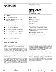 Z86C6116FEC datasheet pdf Zilog