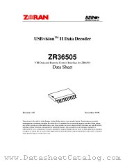 ZR36505 datasheet pdf Zoran