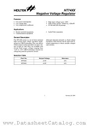 HT74XX datasheet pdf Holtek Semiconductor