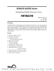 HM62W16255H datasheet pdf Hitachi Semiconductor