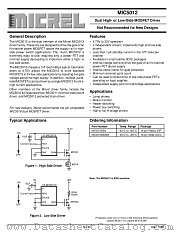 MIC5012BN datasheet pdf Micrel Semiconductor