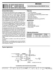 MIC5020BN datasheet pdf Micrel Semiconductor