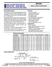 MIC5205-2.5BM5 datasheet pdf Micrel Semiconductor