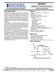 MICRF007BM datasheet pdf Micrel Semiconductor