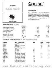 CZT2222 datasheet pdf Central Semiconductor