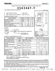 2SK2467-Y datasheet pdf TOSHIBA