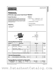 FDD6035 datasheet pdf Fairchild Semiconductor