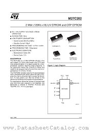 M27C202-120N1TR datasheet pdf ST Microelectronics