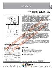 5275 datasheet pdf Allegro MicroSystems
