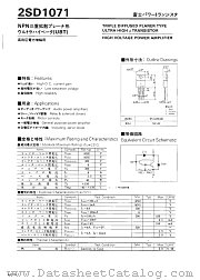 2SD1071 datasheet pdf Fuji Electric