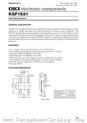 KGF1521 datasheet pdf OKI electronic eomponets