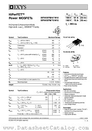 IXFH75N10 datasheet pdf IXYS Corporation