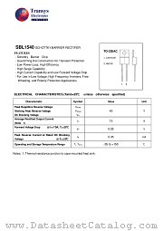 SBL1540 datasheet pdf TRANSYS Electronics Limited