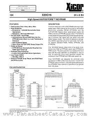 X20C16E-45 datasheet pdf Xicor