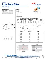 VLF-2600 datasheet pdf Mini-Circuits