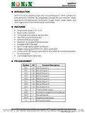SN67010 datasheet pdf SONiX Technology Company