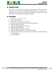 SN67030 datasheet pdf SONiX Technology Company