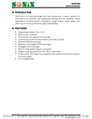 SN67040 datasheet pdf SONiX Technology Company