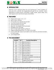 SN67061 datasheet pdf SONiX Technology Company