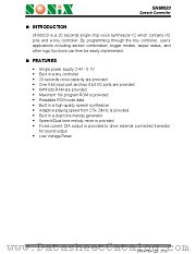 SN68020 datasheet pdf SONiX Technology Company