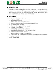 SN68168 datasheet pdf SONiX Technology Company