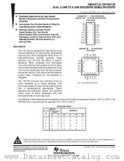 SN54HC139W datasheet pdf Texas Instruments