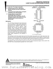 SN54HCT138W datasheet pdf Texas Instruments
