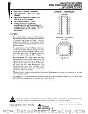 SN54HCT373W datasheet pdf Texas Instruments