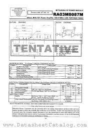RA03M8087M datasheet pdf Mitsubishi Electric Corporation
