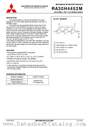 RA30H4452M datasheet pdf Mitsubishi Electric Corporation