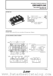 QM100DY-24 datasheet pdf Mitsubishi Electric Corporation