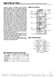 74LS192 datasheet pdf Hitachi Semiconductor