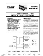 PCM67 datasheet pdf Burr Brown