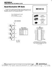 MC10113 datasheet pdf ON Semiconductor