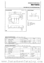 M67799 datasheet pdf Mitsubishi Electric Corporation