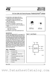 MK41T56N00 datasheet pdf ST Microelectronics