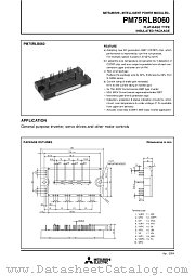 PM75RLB060 datasheet pdf Mitsubishi Electric Corporation