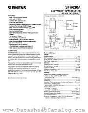 SFH620A datasheet pdf Siemens
