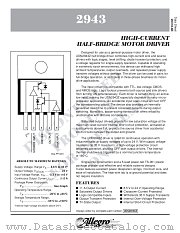 UDN2943 datasheet pdf Allegro MicroSystems