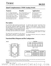 DG213DY datasheet pdf TEMIC