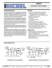 LM2575-5.0BWM datasheet pdf Micrel Semiconductor
